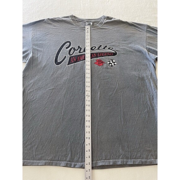 Corvette‎ American Legend GM Men's Gray T-Shirt 3XL Anvil Tag 100% Cotton - Picture 4 of 8